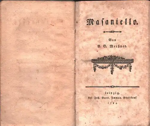 Meißner, August Gottlieb: Masaniello.