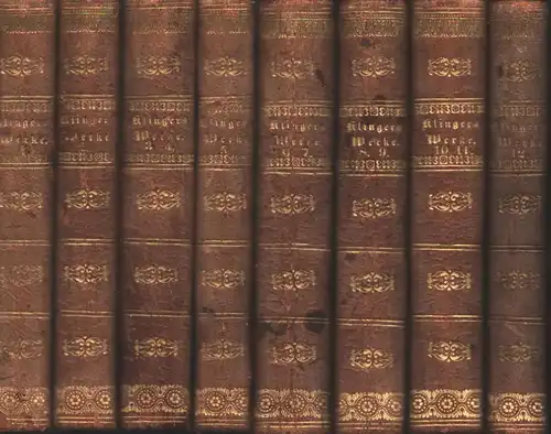 Klinger, Friedrich Maximilian: F. M. Klingers sämmtliche Werke in zwölf Bänden. 12 Bde. (in 8 Bdn.) (= komplett). 