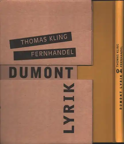 Kling, Thomas: Fernhandel. Gedichte. (1. Aufl.). 