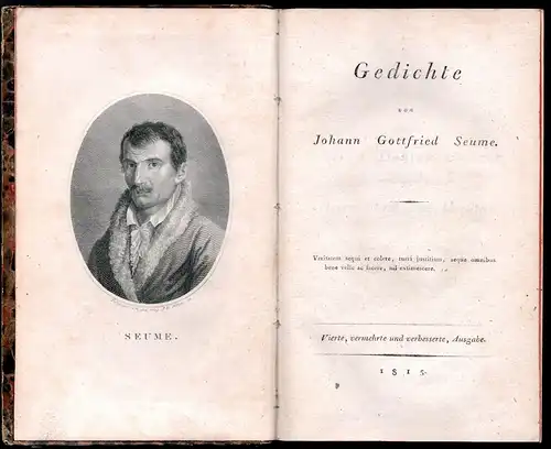 Gedichte. Vierte [4.], vermehrte und verbesserte Ausgabe. [Hrsg.: Christian August Heinrich Clodius], Seume, Johann Gottfried