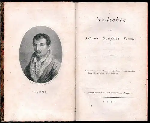 Seume, Johann Gottfried: Gedichte. Vierte [4.], vermehrte und verbesserte Ausgabe. [Hrsg.: Christian August Heinrich Clodius]. 