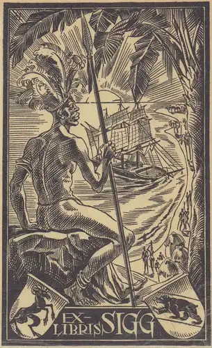 EXLIBRIS Sigg. [Monogramm o. r.?]