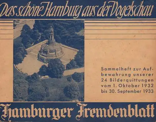 Das schöne Hamburg aus der Vogelschau. (Sammelbilderalbum). Hrsg. v. Hamburger Fremdenblatt. 