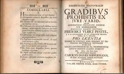 Sammelband zur deutschen Rechtsgeschichte mit 29 [rectius propter triplicationem: 27] akademischen Dissertationen, Disputationen und Abhandlungen des 18. Jahrhunderts