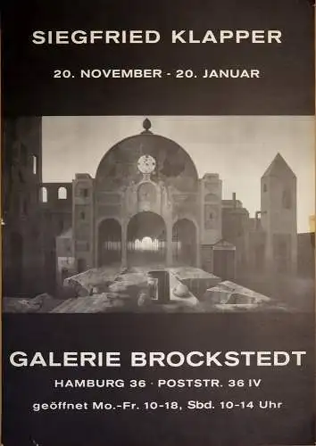 Klapper, Siegfried.: Ausstellungsplakat. Galerie Brockstedt, Hamburg 36, Poststr. 36 IV. 