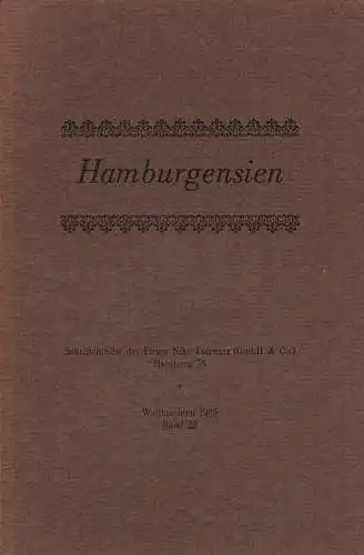 Hamburgs Schatzkammer: Der Freihafen. (Privatdruck), [Nehls, Margrit, Bearb. u. Zusammenstellung]