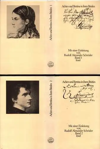 Achim und Bettina in ihren Briefen. Briefwechsel Achim von Arnim und Bettina Brentano. Hrsg. (u. mit einem Nachwort) von Werner Vordtriede. Mit einer Einleitung von.. 