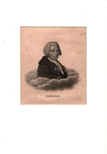 PORTRAIT in Lithographie. Schulterstück im Dreiviertelprofil, Rabener, Gottlieb Wilhelm