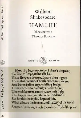 Hamlet, Prinz von Dänemark. Aus dem Englischen von Theodor Fontane. Mit einem Nachwort von Joachim Krueger, Shakespeare, William