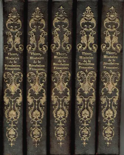 Histoire de la révolution francaise. BAND 1 bis 5 (von 6 Bdn), Thiers, [Louis] Adolphe