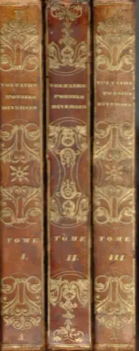 Voltaire, [Francois Marie] Arouet de: Poésies diverses de Voltaire. Poème epique en dix chants. Nouvelle edition, revue, corrigée et augmentée. 
