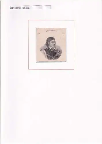 PORTRAIT Ferenc Széchényi. (1754 Fertöszéplak - 1820 Wien. Ungarischer Politiker). Schulterstück im Halbprofil. Stahlstich, Széchényi, Ferenc