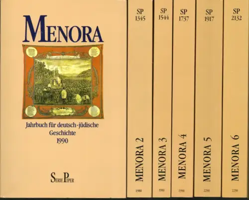 Menora. Jahrbuch für deutsch-jüdische Geschichte 1990-1995. Im Auftrag des "Salomon Ludwig Steinheim-Institutes für deutsch-jüdische Geschichte" hrsg. von Julius H. Schoeps in Verb. mit Arno Herzig und Hans Otto Horch. BAND 1-6 in 6 Bdn