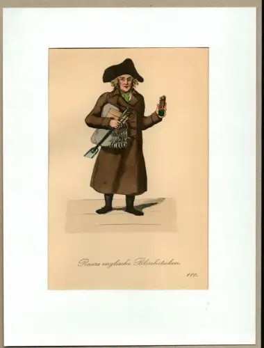 Suhr, Christopher: Raare englische Bleschsticken! [Seltene Englische Bleistifte!]. Bleistifte & Gemischtwaren Händler | Pencils & Mixed Goods Seller. Original-Lithographie, altkoloriert. 