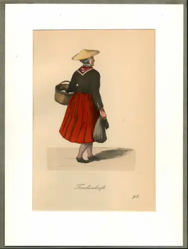 Taschenkreft! [Krebse! Hier Taschenkrebse!]. Tacshenkrebsverkäufer | Pocket Crab Monger. Original-Lithographie, altkoloriert, Suhr, Christopher