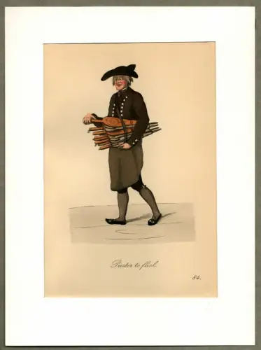 Suhr, Christopher: Püster to flick! [Repariere Blasebälge!]. Blasebalgflicker | Bellows Patcher. Original-Lithographie, altkoloriert. 