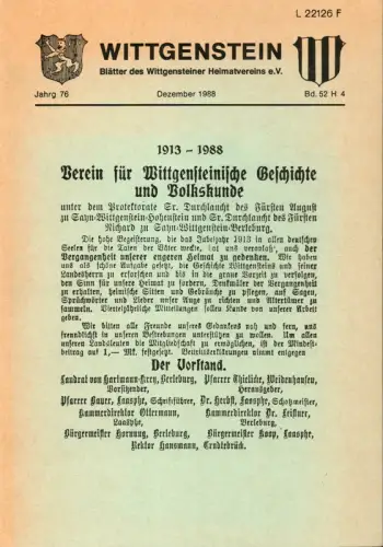 Morgenstern-Wulff, Johanna: Jüdische Begräbnisplätze und Grabmale in Wittgenstein. In: Wittgenstein. Blätter des Wittgensteiner Heimatvereins e.V. Jg.76 Dezember 1988, Bd 52, Heft 4.  [Hrsg. im Auftrage des Vereins von Eberhard Sauer und Werner Wied. 
