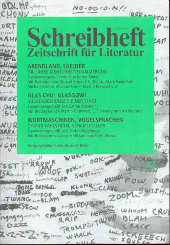 Schreibheft. HEFT 92. Zeitschrift für Literatur. 
