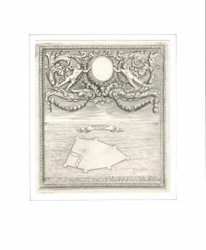 Noteburg in Grund. Die Haupt Stadt in Ingermanland, welches eine Schwedische Provintz ist; an der See Ladoga auf einer kleinen Insul wo der Fluss Nieva.. 