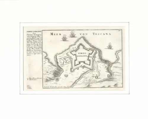 Porto Longone Lat. Portus Longus eine Vestung nebst einem Hafen auf der Insul Elva im Toscanischen Meere, hat eine Spanische besazung und wurde Anno 1646. von den Franzosen unter dem Commando des Marschalls von Meilleray eingenommen, Anno 1650. aber von d