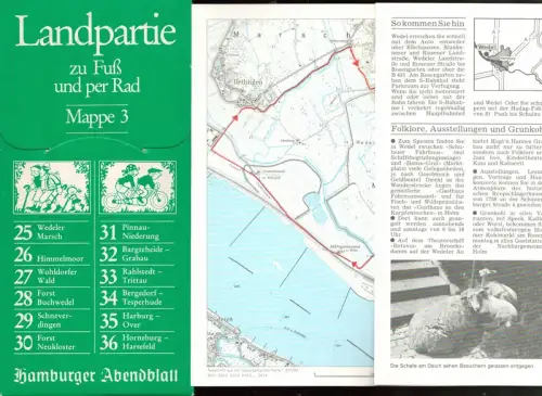 (Schnell, Manfred) (Red.): Landpartie zu Fuß und per Rad. MAPPE 3 [= Nr. 25 - 36]: Landpartie zu Fuß. Hrsg. vom Hamburger Abendblatt. 