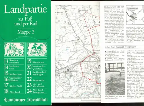 (Schnell, Manfred) (Red.): Landpartie zu Fuß und per Rad. MAPPE 2 [= Nr. 13 - 24]: Landpartie zu Fuß. Hrsg. vom Hamburger Abendblatt. 