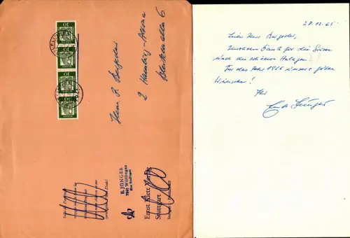 Jünger, Ernst (1895-1998) Schriftsteller, Insektenkundler: Alfred Kubin. 