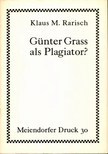 Rarisch, Klaus M: Günter Grass als Plagiator?. 