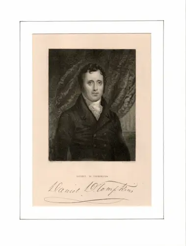 Daniel D.Tompkins. Original-Stahlstich, Tompkins, Daniel D