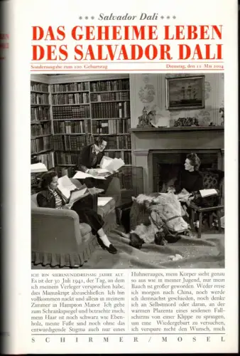 Dalí, Salvador: Das geheime Leben des Salvador Dali. Übersetzung und Nachwort von Ralf Schiebler. (3. Aufl.). 