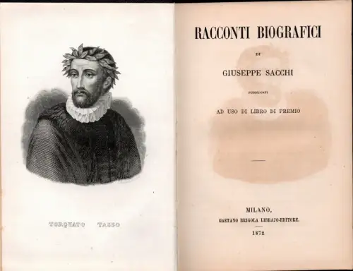 Sacchi, Giuseppe: Racconti biografici. Pubblicati ad uso di libro di premio. 