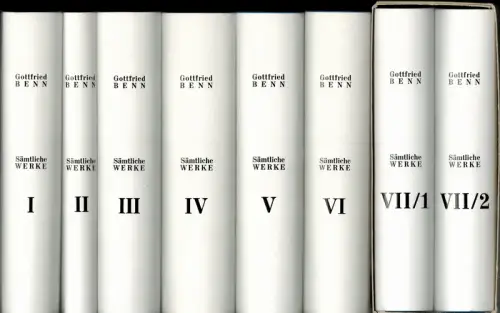 Benn, Gottfried: Sämtliche Werke. (Stuttgarter Ausgabe in Verbindung mit Ilse Benn. Hrsg. von Gerhard Schuster [u. Holger Hof]]. 7 Bde. (in 8) = komplett. 
