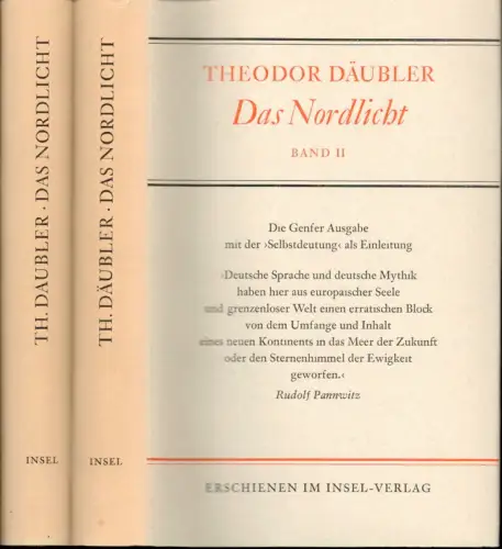 Däubler, Theodor: Das Nordlicht. Genfer Ausgabe. 2 Bde. (= komplett). 