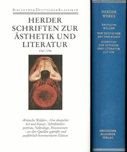 Herder, Johann Gottfried: Schriften zur Ästhetik und Literatur, 1767-1781. Hrsg. v. Gunter E. Grimm. 