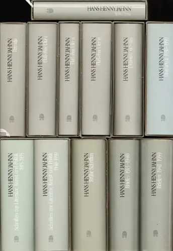 Jahnn, Hans Henny: Werke in Einzelausgaben. Hamburger  Ausgabe. Hrsg. von Uwe Schweikert (und Ulrich Bitz). [1. Aufl.]. 11 Bde. (in 12 Bdn). (= komplett). 