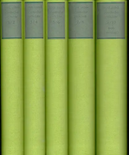 Jandl, Ernst: Poetische Werke in 10 Bänden. (Hrsg. von Klaus Siblewski). 10 Bände (in 5 Bdn.) + Registerbd. (= komplett). 