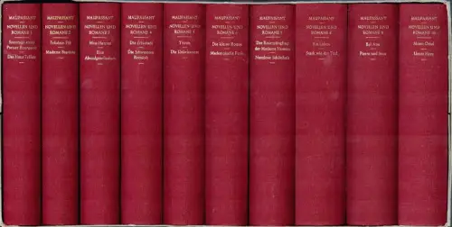 Gesamtausgabe der Novellen und Romane in zehn Bänden. Hrsg. von Ernst Sander. 10 Bde. (= komplett), Maupassant, Guy de