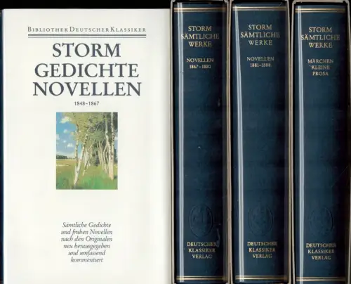Storm, Theodor: Sämtliche Werke in vier Bänden. Hrsg. von Karl Ernst Laage u. Dieter Lohmeier. (1. Aufl.). 4 Bde. (= komplett). 