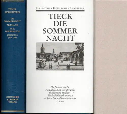 Tieck, Ludwig: Schriften 1789-1794. Hrsg. von Achim Hölter. (1. Aufl. ). 