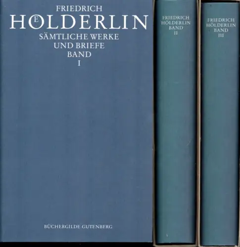 Hölderlin, Friedrich: Sämtliche Werke und Briefe. Hrsg. v. Michael Knaupp. (Lizenz des Hanser-Verlags, München). 3 Bde. (= komplett). 