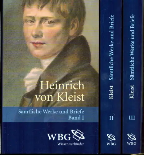 Kleist, Heinrich von: Sämtliche Werke und Briefe. Münchner Ausgabe. Auf der Grundlage der Brandenburger Ausgabe hrsg. von Roland Reuß und Peter Staengle. 3 Bde. (= komplett). 
