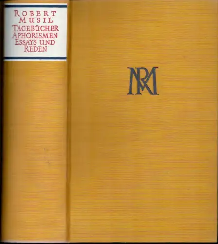 Musil, Robert: Tagebücher, Aphorismen, Essays und Reden. Hrsg. u. mit einem Vorwort von Adolf Frisé. (1.-7. Tsd.). 