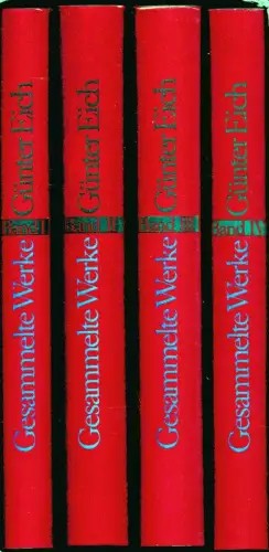 Eich, Günter: Gesammelte Werke in vier Bänden. Revisierte Ausgabe. (1. Aufl.).  4 Bde. (= komplett). 