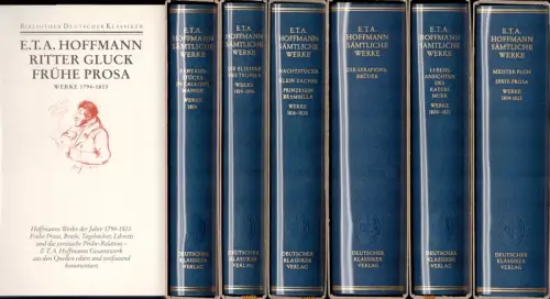 Hoffmann, E.T.A. [Ernst Theodor Amadeus]: Sämtliche Werke in sechs Bänden. Hrsg. von Gerhard Allroggen, Hartmut Steinecke, Wulf Segebrecht. 6 Bde. (in 7) (= komplett). 