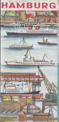 Hamburg [Stadtplan]. [FRANZÖSISCHE AUSGABE]. (Kartographischer Entwurf u. Ausführung nach den amtlichen hamburgischen Kartenwerken)