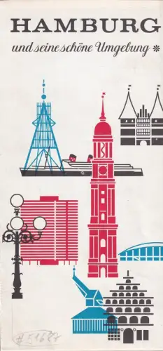 Düwel, Robert: Hamburg und seine schöne Umgebung. [Stadtplan]. Text v.Robert Duüwel. 