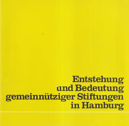 Entstehung und Bedeutung gemeinnütziger Stiftungen in Hamburg. Vortrag, gehalten anläßlich des 125-jährigen Bestehens der Martha-Stiftung... (Hrsg. vom Landesverband der Inneren Mission in Hamburg u. der Martha-Stiftung), Gabrielsson, Peter