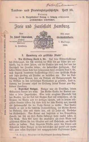 Schwenkow, Ludolf: Freie und Hansestadt Hamburg. Hamburg als geistliche Stadt. 7. Aufl. 