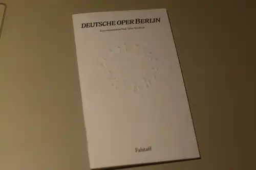 Deutsche Oper Berlin Programmheft Falstaff