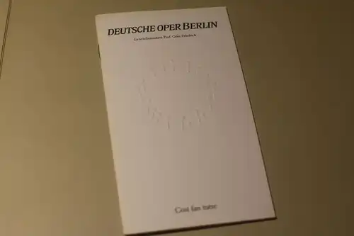Deutsche Oper Berlin Programmheft Cosi fan tutte
